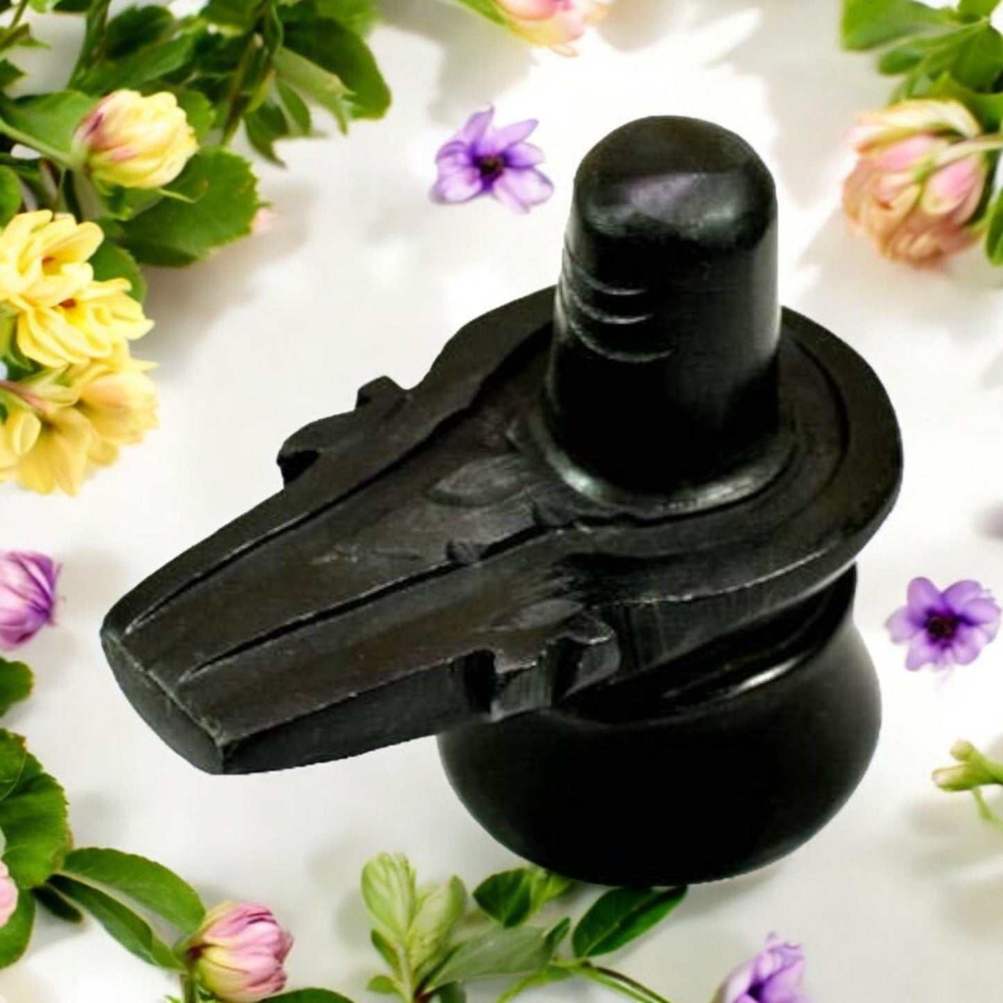 pujaparv Marble Black Shivling for Home Temple | 9 CM