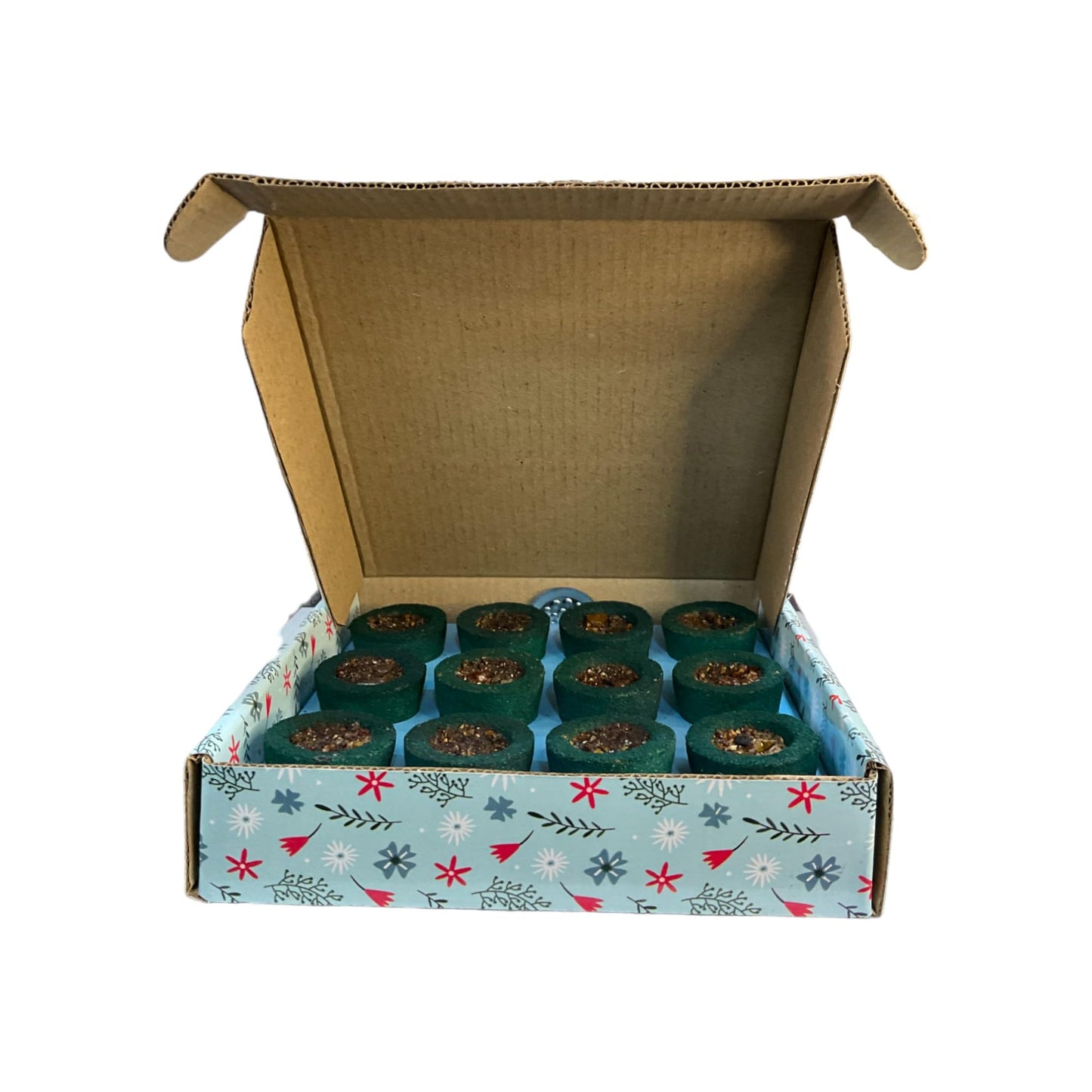 pujaparv Premium Mogra Fragrance Hawan Cups Made with Cow Dung (12 Cups Per Pack + Free Holder)