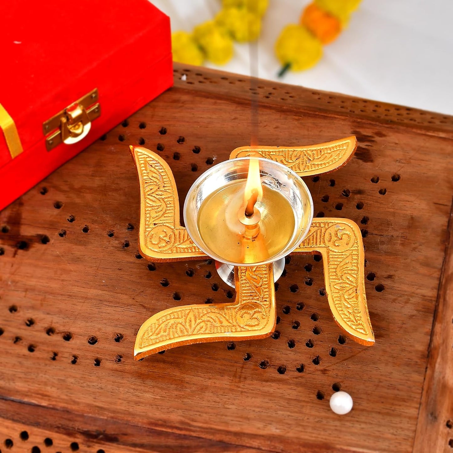 pujaparv Brass Diya for Pooja, Decoration Item | Perfect For Gift