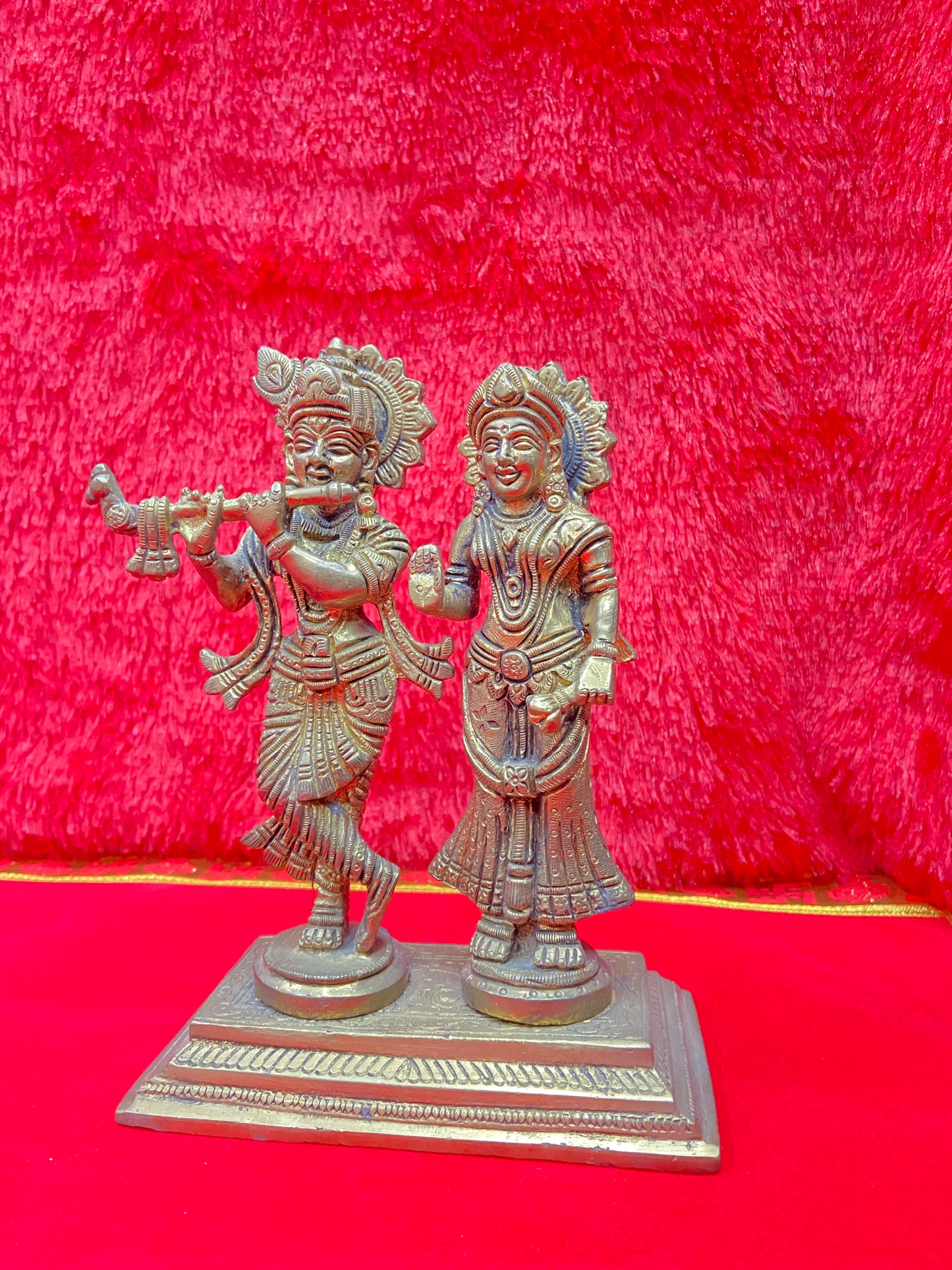 RADHA KRISHNA BRASS MURTI BY PUJA PARV (GOD IDOLS)
