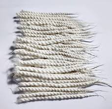 pujaparv Twisted White Akhand Jyot Cotton Short Wick (300+ Pieces)