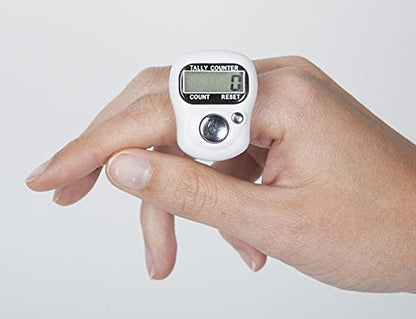 pujaparv Multiuse Mini Hand Tally Finger Ring Counting Device, Jap Counting Device for Mantra Jaap 5 Digit