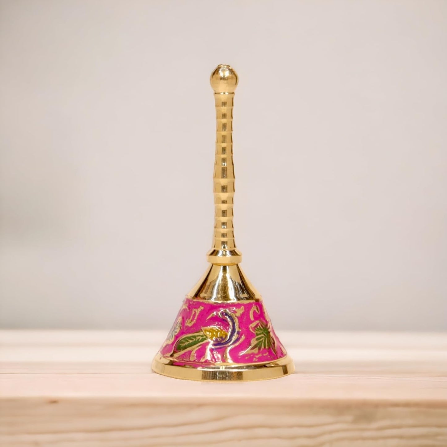 pujaparv Meenakari Pure Brass Bell for House and Temple Prayers