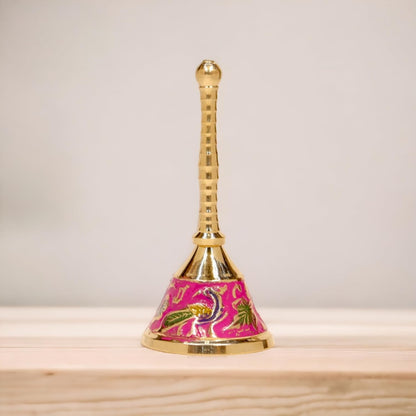 pujaparv Meenakari Pure Brass Bell for House and Temple Prayers