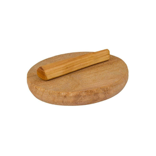 Chandan Chakla – Wooden Sandalwood Rubbing Stone for Tilak & Puja Use