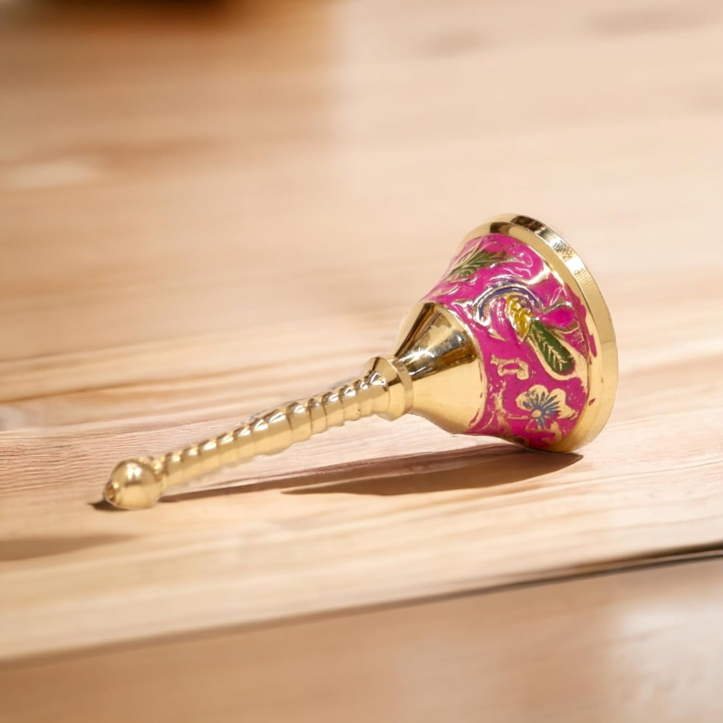 pujaparv Meenakari Pure Brass Bell for House and Temple Prayers