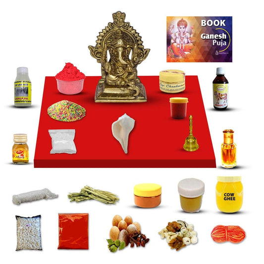 Ganesh Puja Samagri Kit for Ganesh Pujan (40+ Items)