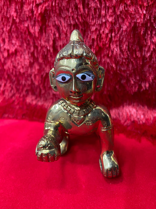 LADDU GOPAL BRASS MURTI BY PUJA PARV (GOD IDOLS)