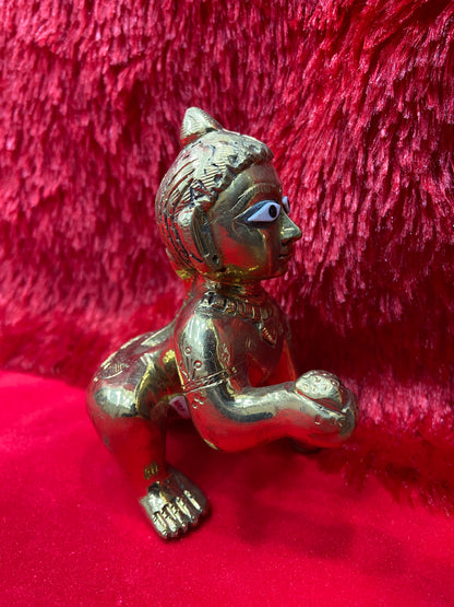 LADDU GOPAL BRASS MURTI BY PUJA PARV (GOD IDOLS)