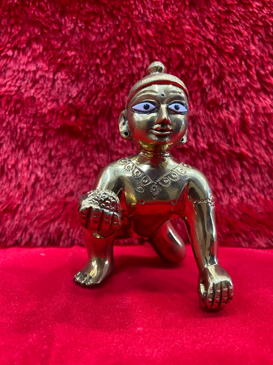 LADDU GOPAL BRASS MURTI BY PUJA PARV (GOD IDOLS)