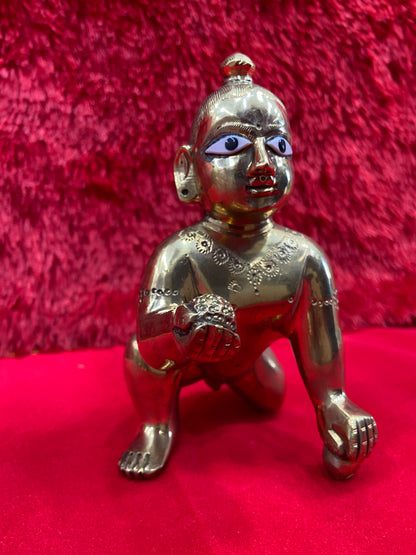 LADDU GOPAL BRASS MURTI BY PUJA PARV (GOD IDOLS)
