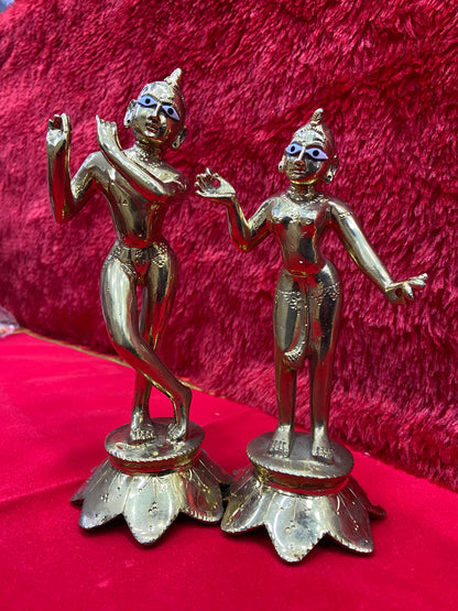 RADHA KRISHNA BRASS MURTI BY PUJA PARV (GOD IDOLS)