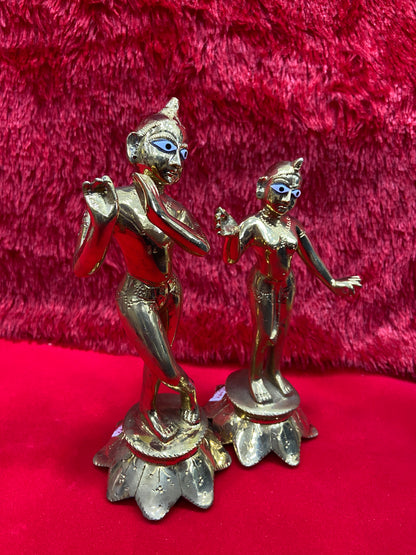 RADHA KRISHNA BRASS MURTI BY PUJA PARV (GOD IDOLS)