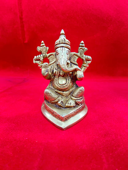 GANESH JI BRASS MURTI BY PUJA PARV (GOD IDOLS)