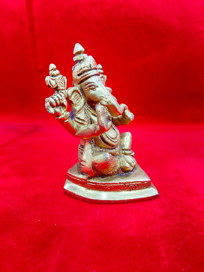 GANESH JI BRASS MURTI BY PUJA PARV (GOD IDOLS)
