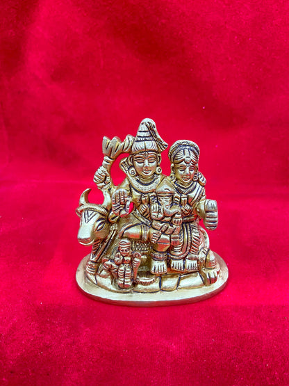 SHIV PARIVAR BRASS MURTI BY PUJA PARV (GOD IDOLS)