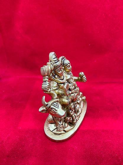 SHIV PARIVAR BRASS MURTI BY PUJA PARV (GOD IDOLS)