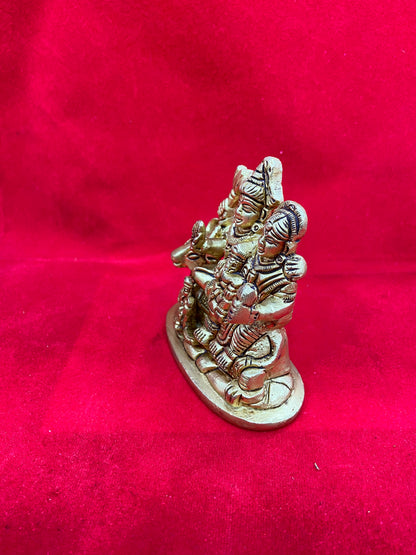 SHIV PARIVAR BRASS MURTI BY PUJA PARV (GOD IDOLS)