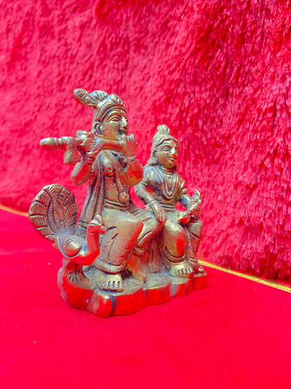 RADHA KRISHNA BRASS MURTI BY PUJA PARV (GOD IDOLS)