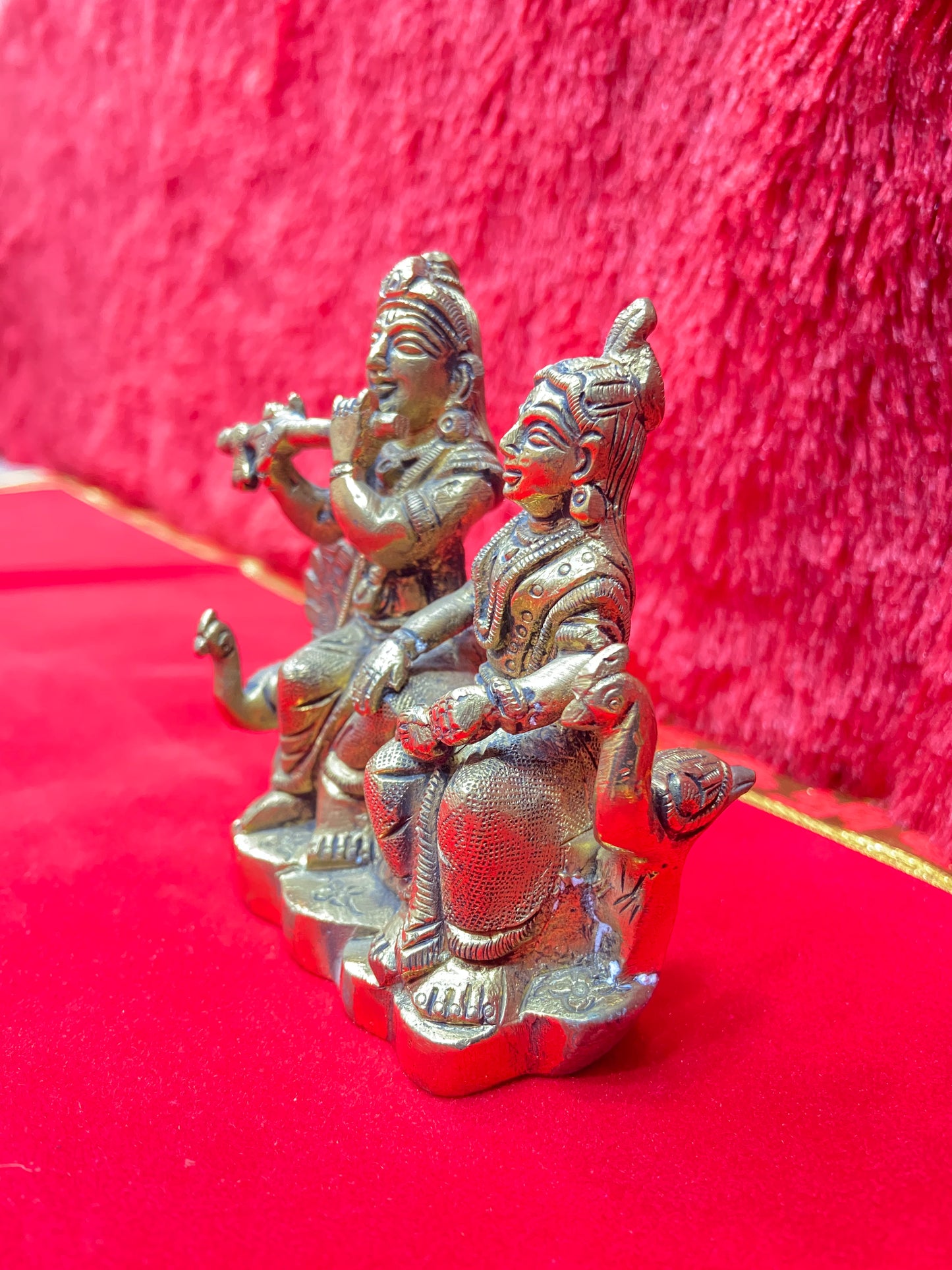RADHA KRISHNA BRASS MURTI BY PUJA PARV (GOD IDOLS)