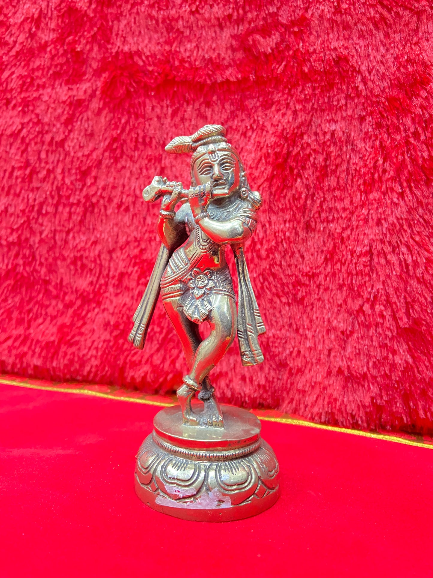 SHREE KRISHNA BRASS MURTI BY PUJA PARV (GOD IDOLS)