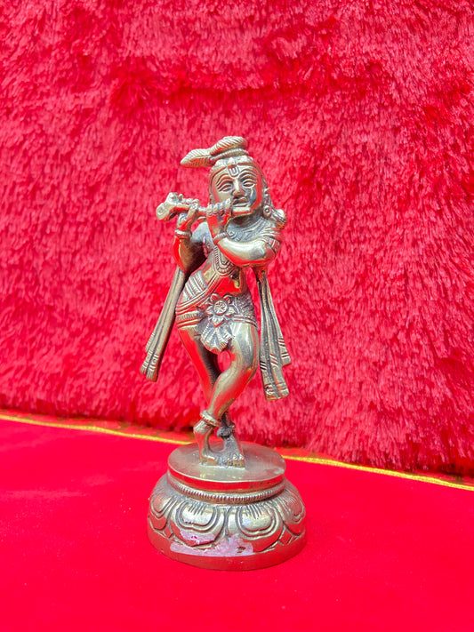 SHREE KRISHNA BRASS MURTI BY PUJA PARV (GOD IDOLS)