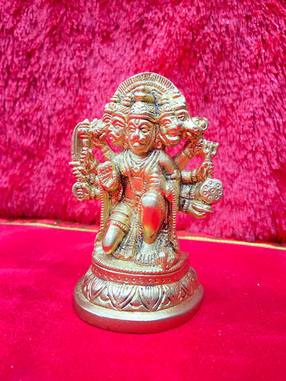 PANCHMUKHI HANUMAN BRASS MURTI BY PUJA PARV (GOD IDOLS)