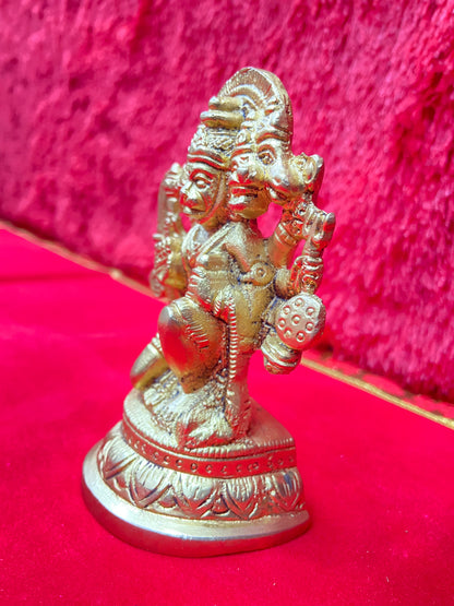 PANCHMUKHI HANUMAN BRASS MURTI BY PUJA PARV (GOD IDOLS)