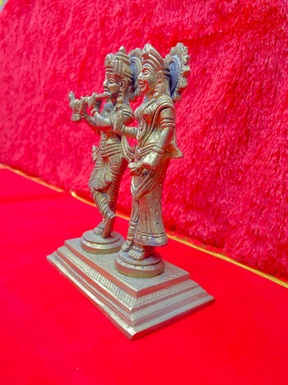 RADHA KRISHNA BRASS MURTI BY PUJA PARV (GOD IDOLS)