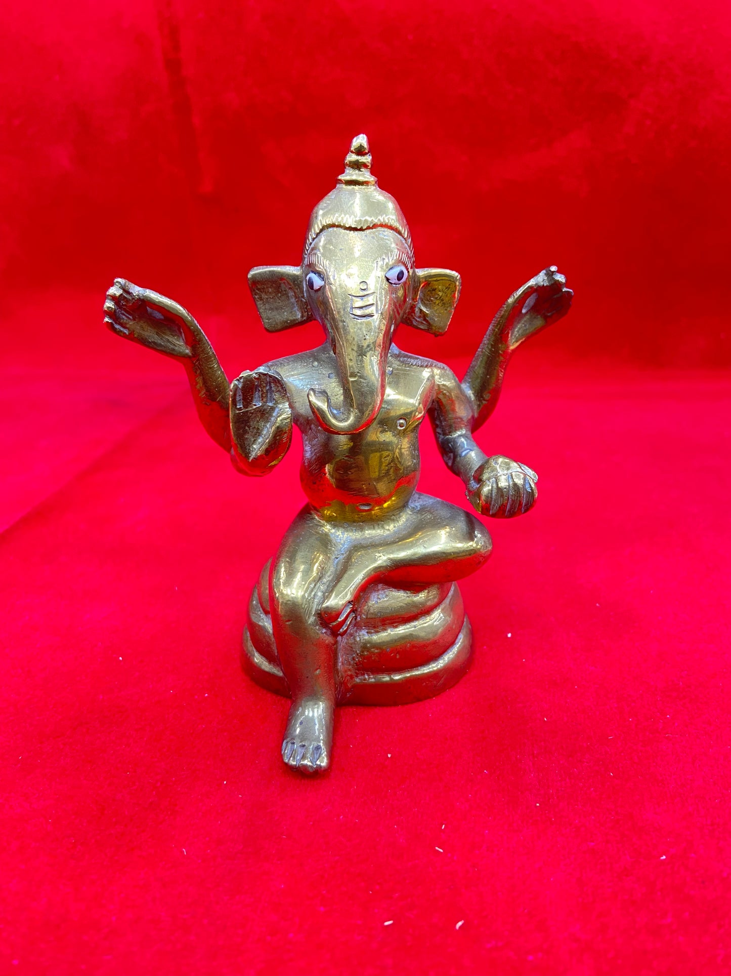 GANESH JI BRASS MURTI BY PUJA PARV (GOD IDOLS)