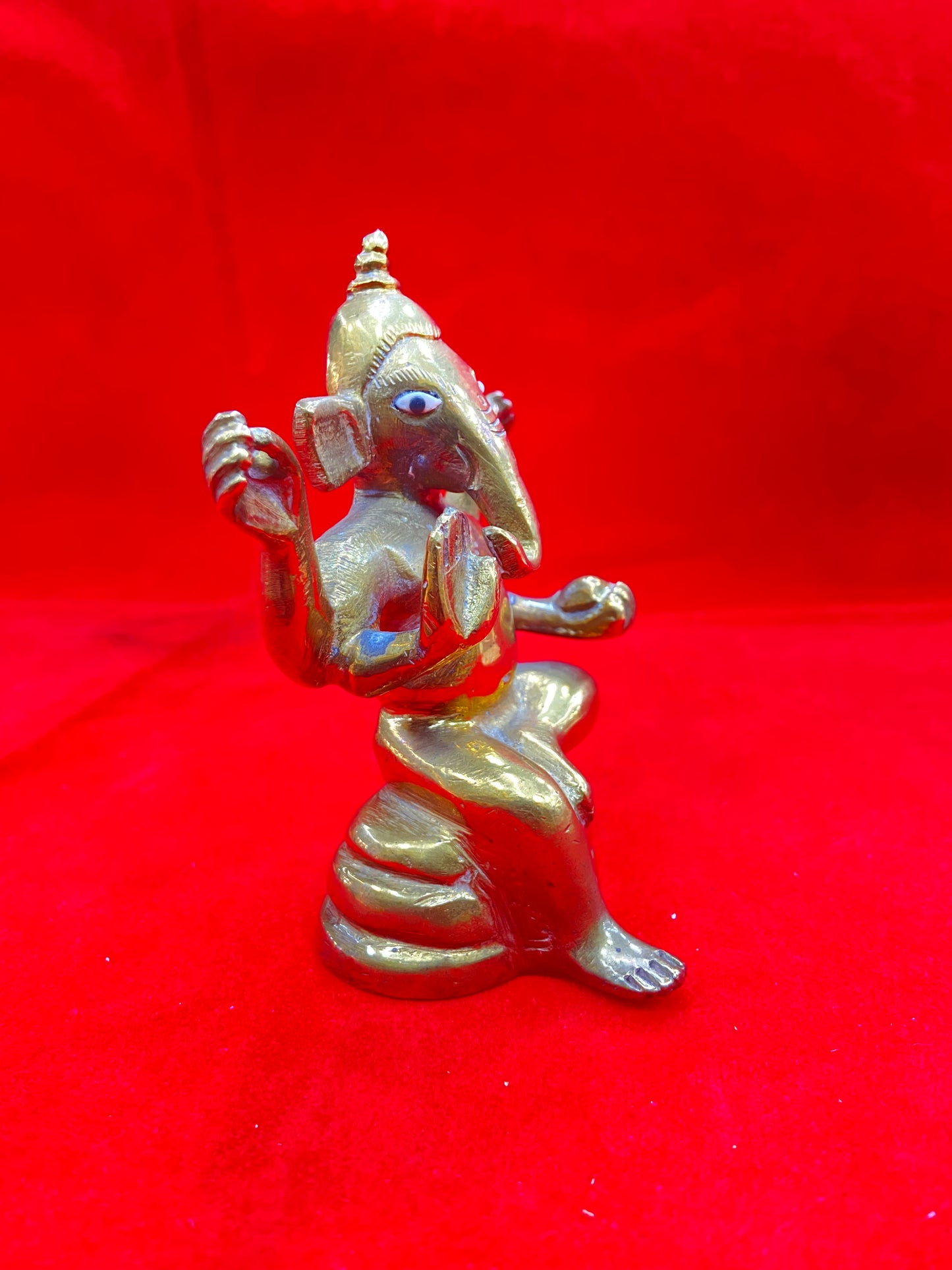 GANESH JI BRASS MURTI BY PUJA PARV (GOD IDOLS)