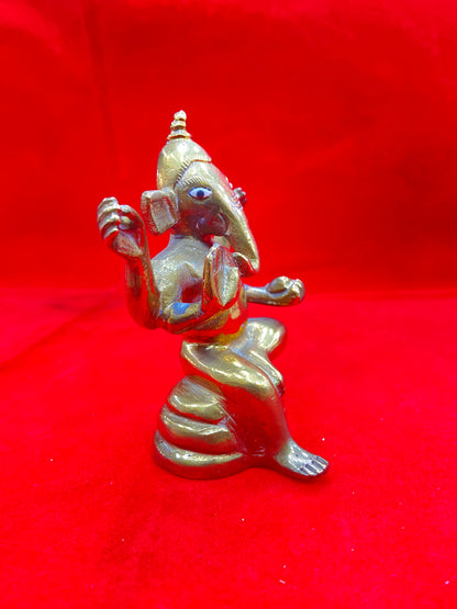 GANESH JI BRASS MURTI BY PUJA PARV (GOD IDOLS)