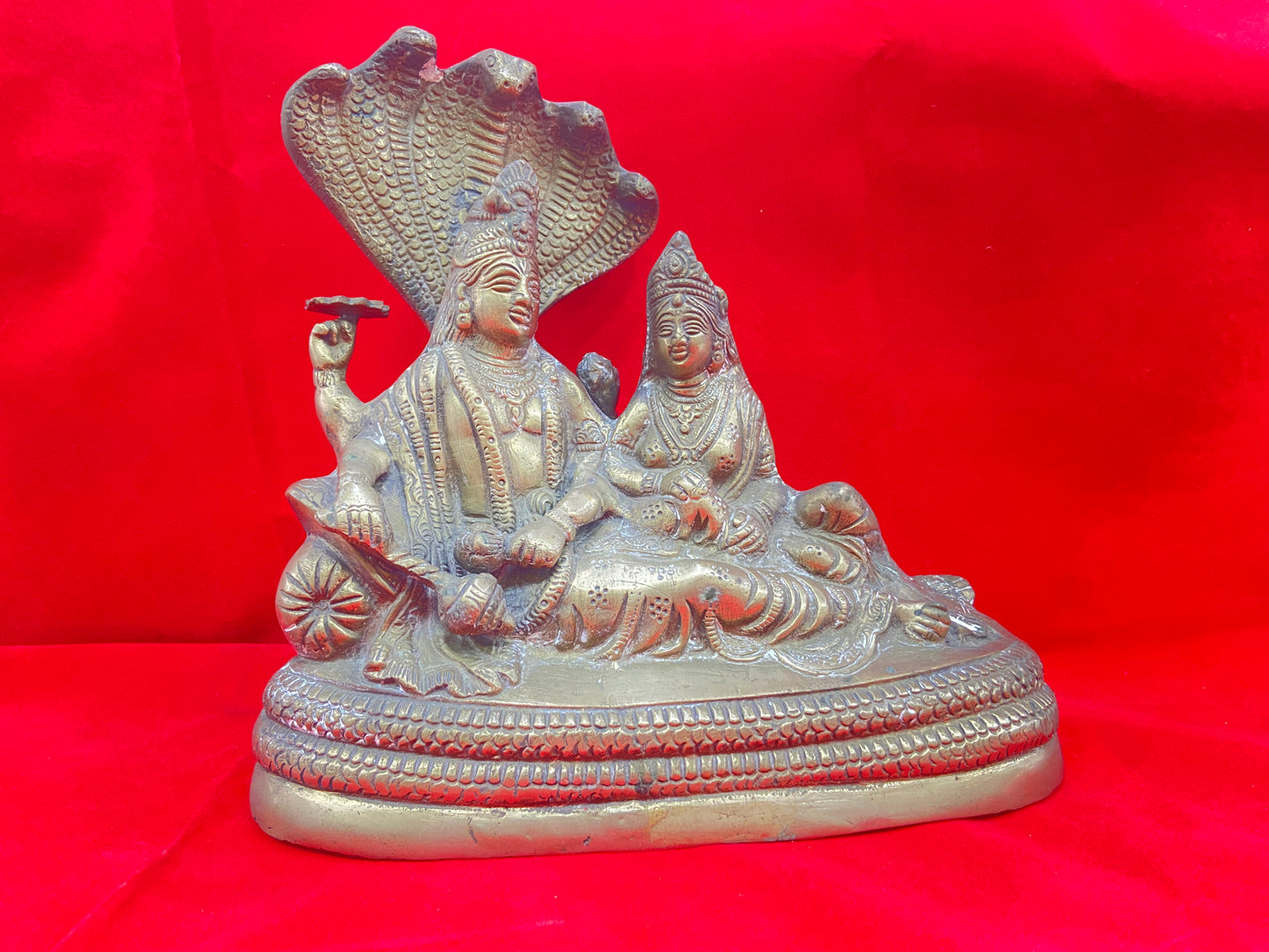 LAXMI VISHNU BRASS MURTI BY PUJA PARV (GOD IDOLS)