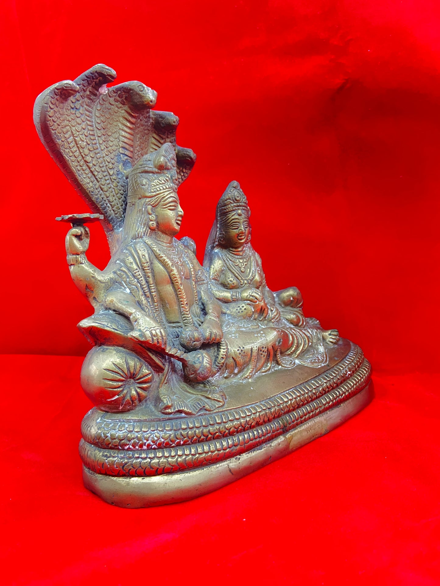 LAXMI VISHNU BRASS MURTI BY PUJA PARV (GOD IDOLS)