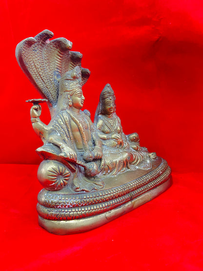 LAXMI VISHNU BRASS MURTI BY PUJA PARV (GOD IDOLS)