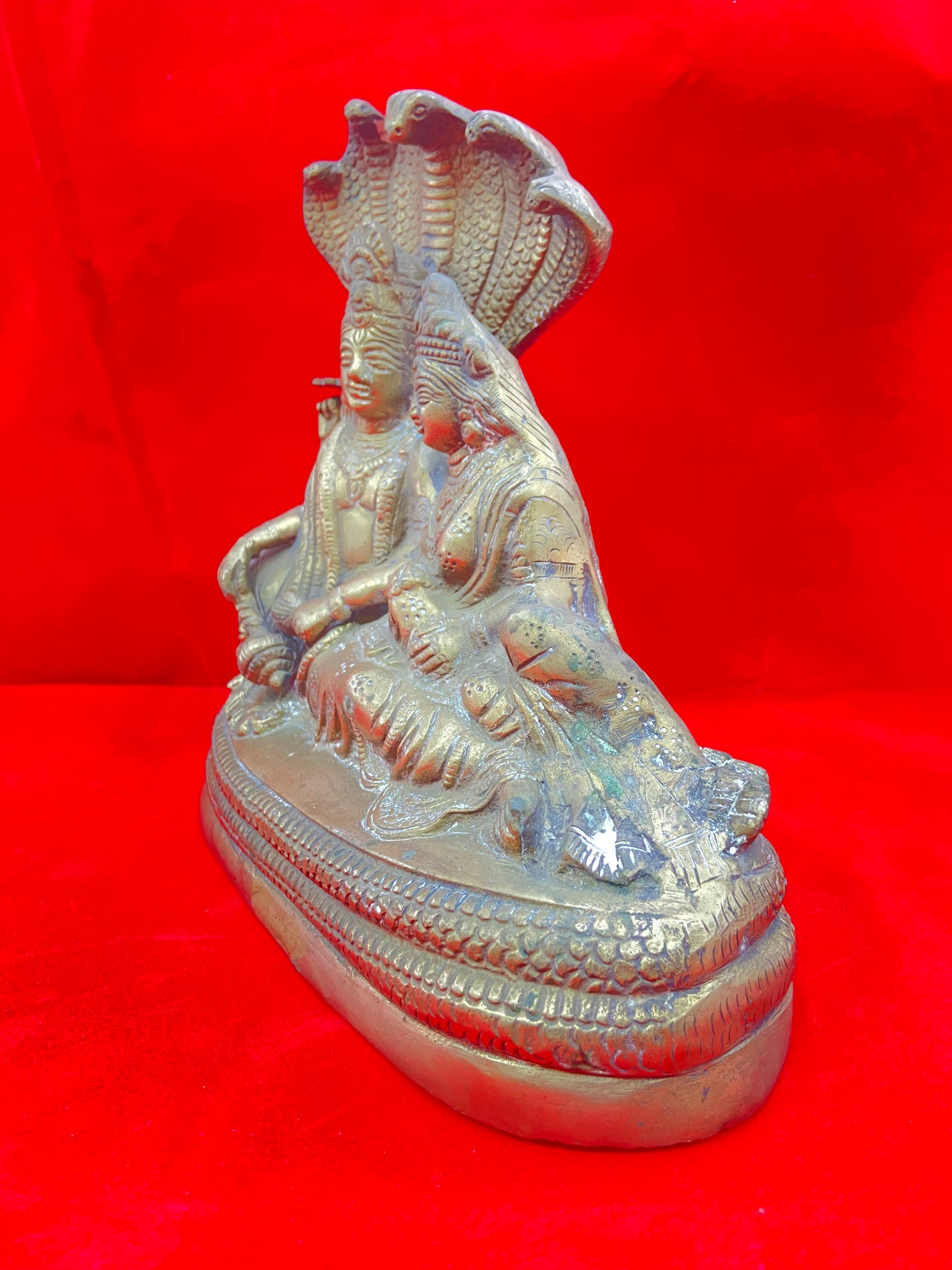 LAXMI VISHNU BRASS MURTI BY PUJA PARV (GOD IDOLS)